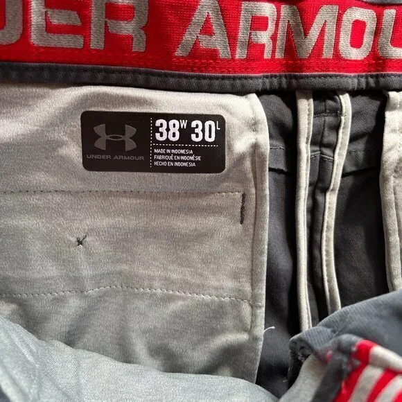 Under Armour Men's Performance Chino Straight Pants 1261616 Size 38w x 30L Blue - Picture 6 of 9